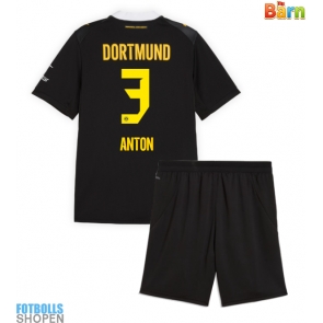 Billiga Borussia Dortmund Waldemar Anton #3 Bortatröja Barn 2026-27 Kortärmad (+ Korta byxor)
